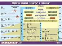 Таблица демонстрационная "Сравнение понятий изомер и гомолог" (винил 70x100) - fgospostavki.ru - Домодедово