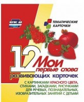 Тематические карточки "Мои первые слова" (красный цвет) - fgospostavki.ru - Домодедово