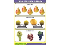 Таблица демонстрационная "Считаем, взвешиваем, сравниваем" (винил 70x100) - fgospostavki.ru - Домодедово