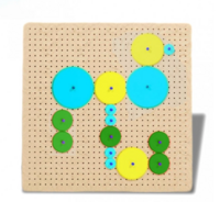 Тактильно-развивающая панель с разноцветными шестеренками - fgospostavki.ru - Домодедово