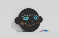 Фигурная грифельная меловая доска на тему эмоций - fgospostavki.ru - Домодедово