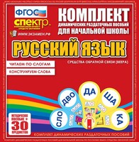 Динамические раздаточные пособия. Русский язык (веера). Читаем по слогам (слоги из двух букв). Конструируем слова (слоги из двух и трех букв). - fgospostavki.ru - Домодедово