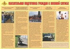 Плакат "Обязательная подготовка граждан к военной службе" - fgospostavki.ru - Домодедово
