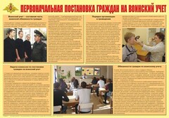 Плакат "Первоначальная постановка граждан на воинский учет" - fgospostavki.ru - Домодедово