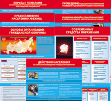 Комплект таблиц "Основы гражданской обороны (МЧС РФ)" 13 штук. - fgospostavki.ru - Домодедово