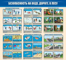 Стенд "Безопасность на воде, дороге, в лесу" - fgospostavki.ru - Домодедово