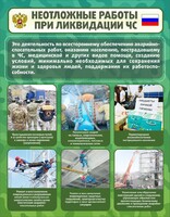 Стенд "Неотложные работы при ликвидации ЧС" - fgospostavki.ru - Домодедово