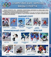 Стенд "Олимпийские зимние виды спорта" - fgospostavki.ru - Домодедово