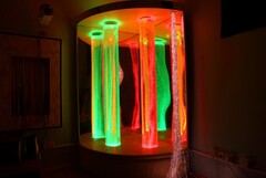 Сенсорный уголок большой с двумя колоннами, двусторонней подсветкой и фибероптическими нитями. VIP класс. - fgospostavki.ru - Домодедово
