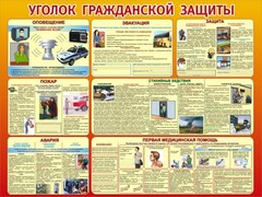 Стенд "Уголок гражданской защиты" - fgospostavki.ru - Домодедово