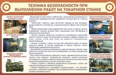 Стенд "Техника безопасности при выполнении работ на токарном станке" - fgospostavki.ru - Домодедово