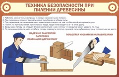Стенд "Техника безопасности при пилении древесины" - fgospostavki.ru - Домодедово