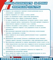 Стенд "Техника безопасности на уроках физкультуры" - fgospostavki.ru - Домодедово