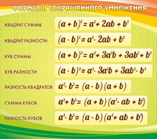 Стенд "Формулы сокращенного умножения" Вариант 3 - fgospostavki.ru - Домодедово