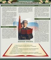 Стенд "Уставы. Закон военной службы. Военная присяга" - fgospostavki.ru - Домодедово