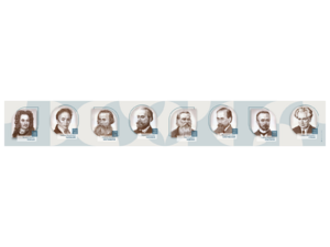 Стенд-лента "Выдающиеся ученые-историки" - fgospostavki.ru - Домодедово