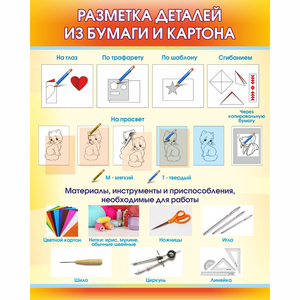 Стенд "Разметка деталей из бумаги и картона" - fgospostavki.ru - Домодедово