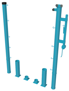 Стойки для большого тенниса с механизмом натяжения со стаканами - fgospostavki.ru - Домодедово