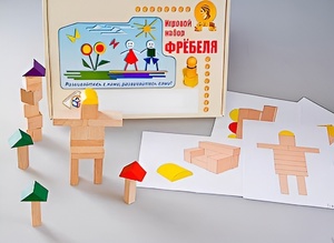 Игровой набор Фребеля "Конструктор деревянный без соединений-3" (Серия "Эксперимент") - fgospostavki.ru - Домодедово