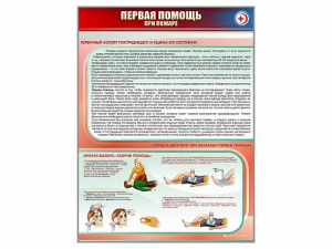 Стенд "Первая помощь при пожаре" - fgospostavki.ru - Домодедово