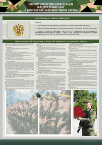 Стенд-уголок "Конституция Российской Федерации и Федеральный закон "О воинской обязанности и военной службе" - fgospostavki.ru - Домодедово