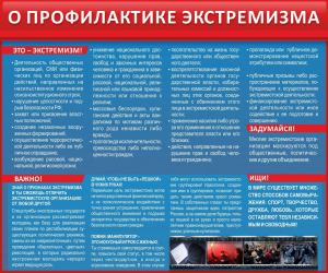 Стенд "О профилактике экстремизма" - fgospostavki.ru - Домодедово