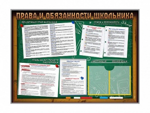 Стенд-уголок "Права и обязанности школьника" - fgospostavki.ru - Домодедово