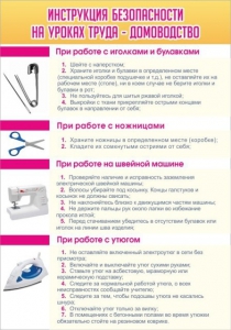 Стенд "Инструкция безопасности на уроках труда №1" - fgospostavki.ru - Домодедово