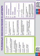 Таблица "Условные обозначения в алгебре" (винил) - fgospostavki.ru - Домодедово