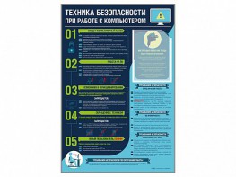 Стенд-уголок "Техника безопасности при работе на компьютере в общеобразовательных учреждениях" - fgospostavki.ru - Домодедово