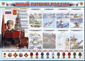Стенд-уголок "Юный патриот России" - fgospostavki.ru - Домодедово