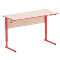 Стол ученический регулируемый (двухместный) на прямоугольной трубе - fgospostavki.ru - Домодедово