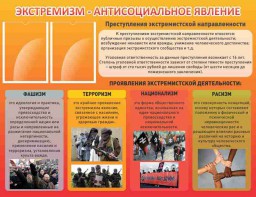 Стенд "Экстремизм-антисоциальное явление" - fgospostavki.ru - Домодедово
