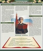 Стенд "Уставы. Закон военной службы. Военная присяга" - fgospostavki.ru - Домодедово